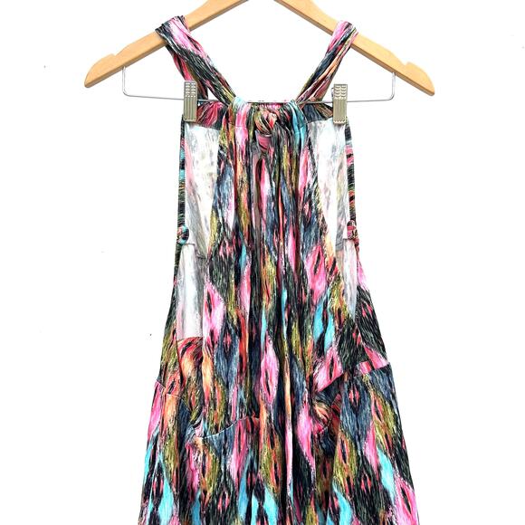 Rotate Birger Christensen Maxi Dress Colorful Bright Medium Halter Vacation - Picture 6 of 11